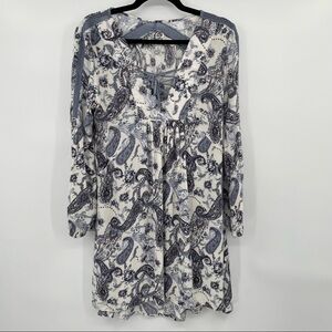 Altard State White & Blue Paisley Dress